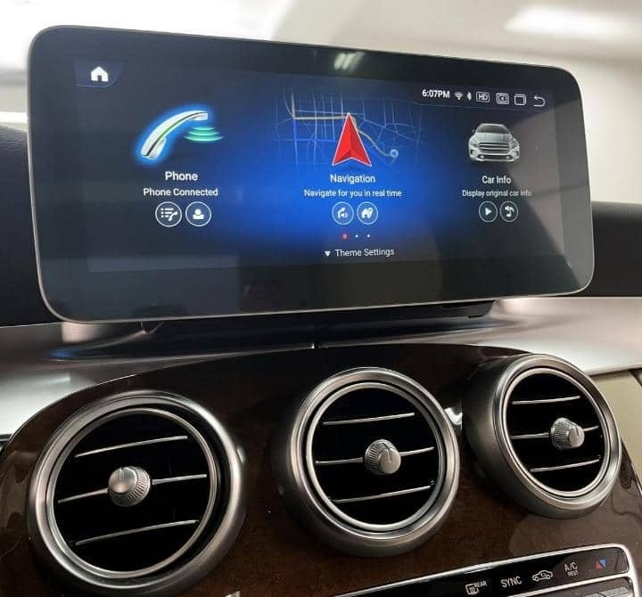 14.6" Qualcomm Car Gps Navigation Display Screen carplay Head Unit For Mercedes Benz  GLC X253 2015--2022