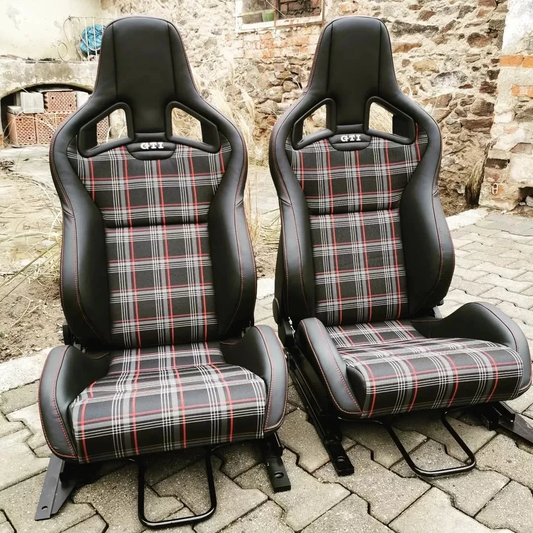 🚨🔥 FOR SALE – RECARO SPORTSTER CS BUCKET SEATS – GTI TARTAN VERSION (VW GOLF GTI) 🔥🚨