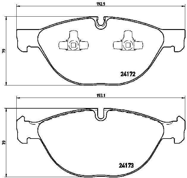 2016 BMW X6 Disc Brake Pad Set  - Front Brembo
