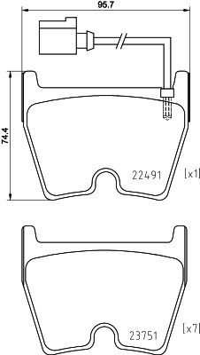 2020 Audi RS3 Disc Brake Pad Set  - Front Brembo