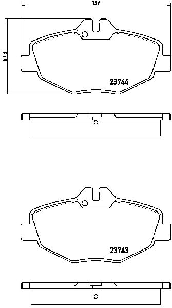 2008 Mercedes-Benz E320 Disc Brake Pad Set  - Front Brembo