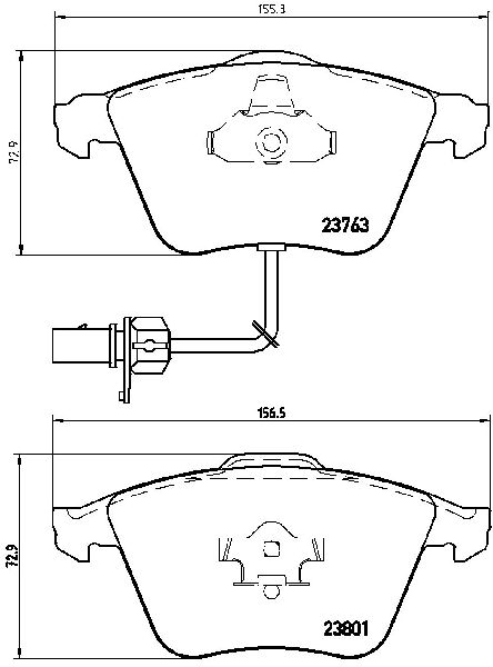 2009 Audi S4 Disc Brake Pad Set  - Front Brembo