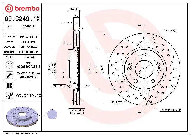 2020 Hyundai Elantra Disc Brake Rotor  - Front 4 Cyl 2.0L Brembo