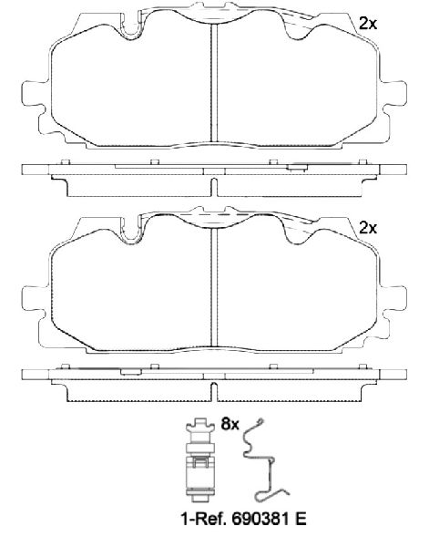 2018 Audi SQ5 Disc Brake Pad Set  - Front Brembo