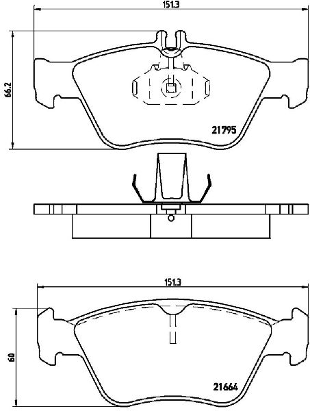 2000 Mercedes-Benz SLK230 Disc Brake Pad Set  - Front Brembo