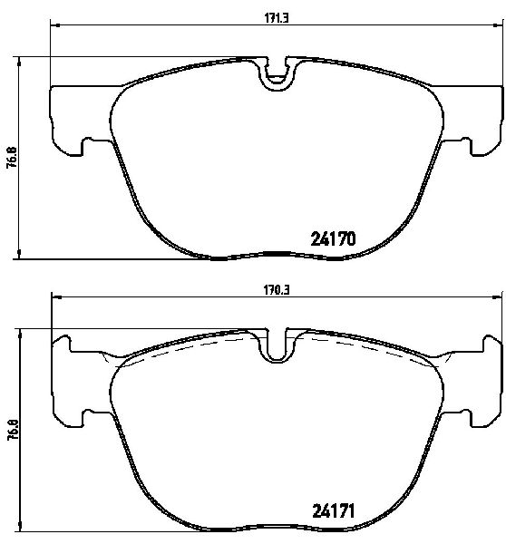 2012 BMW X6 Disc Brake Pad Set  - Front Brembo