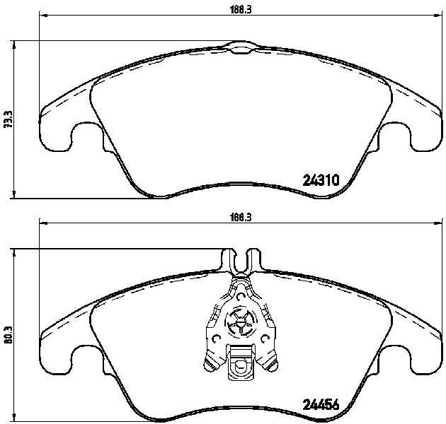 2011 Mercedes-Benz E550 Disc Brake Pad Set  - Front Brembo