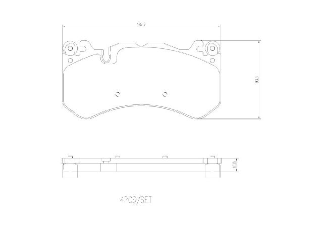 2016 Audi RS7 Disc Brake Pad Set  - Front Brembo