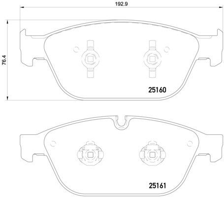 2014 Audi A8 Quattro Disc Brake Pad Set  - Front 8 Cyl 4.0L Brembo