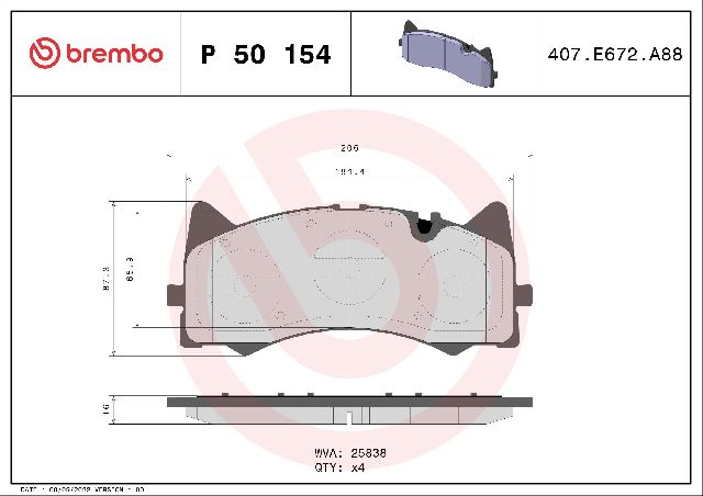 2016 Mercedes-Benz AMG GT S Disc Brake Pad Set  - Front 8 Cyl 4.0L Brembo