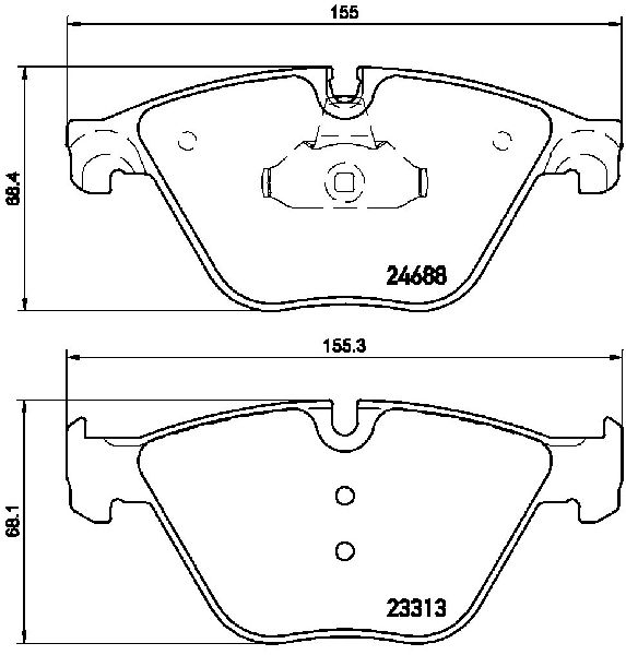 2016 BMW 640i xDrive Gran Coupe Disc Brake Pad Set  - Front Brembo