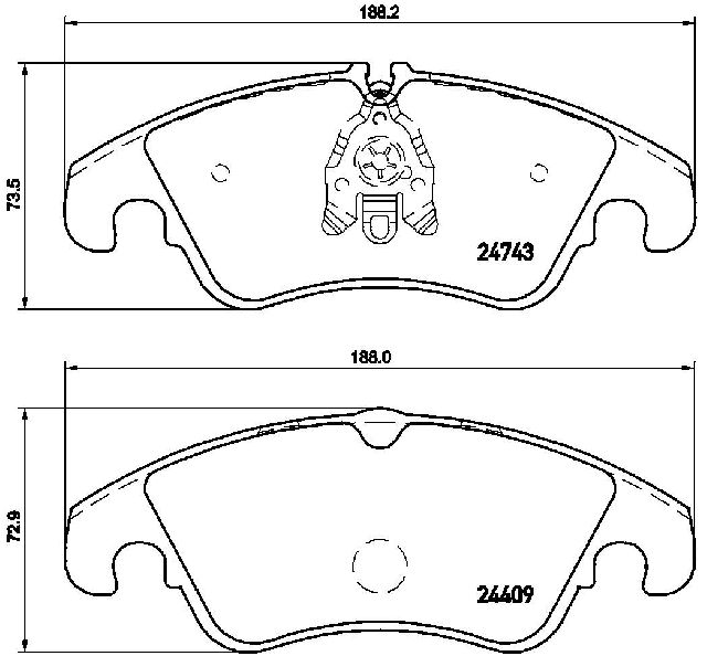 2010 Audi S5 Disc Brake Pad Set  - Front Brembo