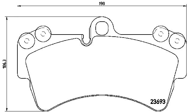 2007 Volkswagen Touareg Disc Brake Pad Set  - Front Brembo