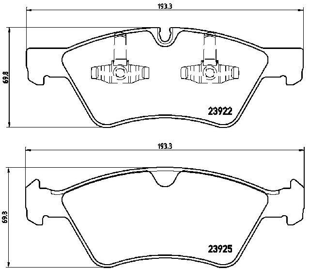 2006 Mercedes-Benz R500 Disc Brake Pad Set  - Front Brembo