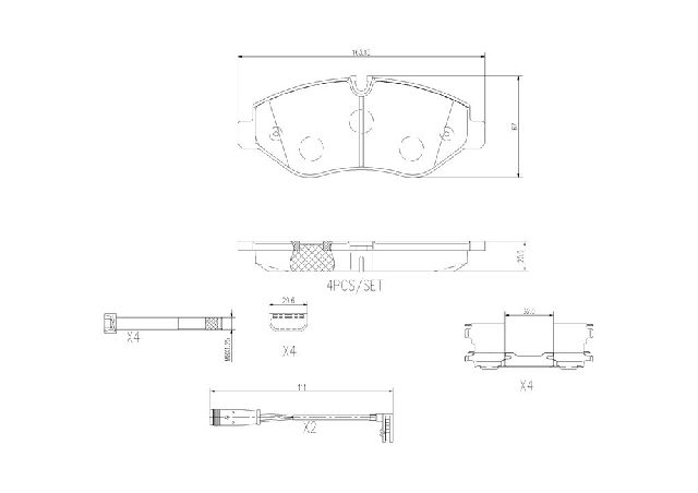 2014 Mercedes-Benz Sprinter 2500 Disc Brake Pad Set  - Front Brembo